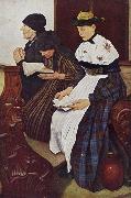 Leibl, Wilhelm Three Women in Church (mk09) oil painting reproduction